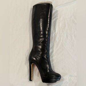 Herve Leger Leather Knee-High Boots
